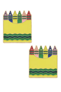 Crayon Box Enamel Stud Earrings
