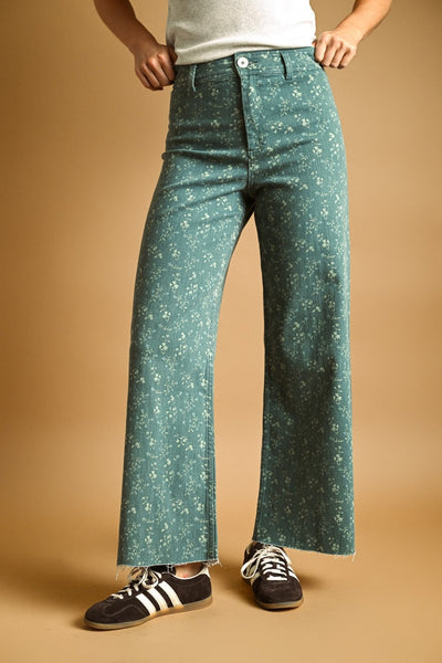 Heidi Floral Print Stretched Pants