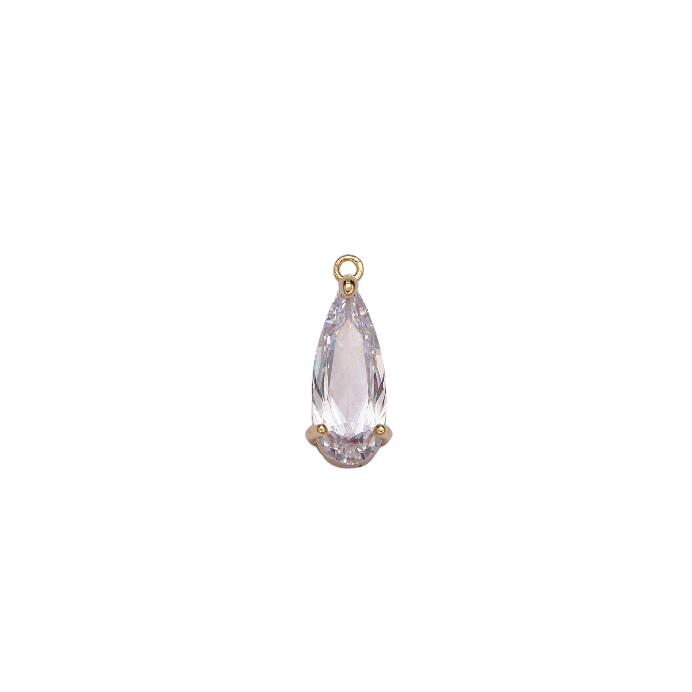 Long Clear Crystal Charm