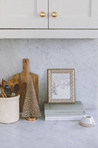 Winter Landscape Framed Antique Art: 16x12