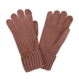 Berry Cable Knit C.C Glove