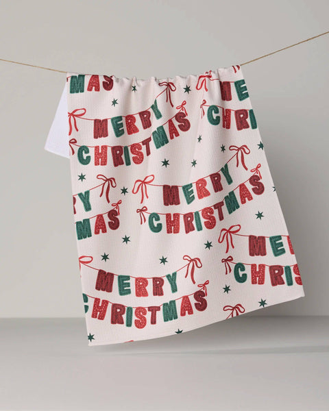 Christmas Banner Tea Towel - Holiday 2026