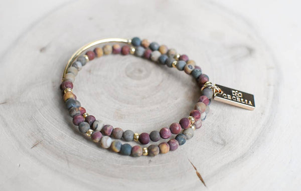 Artistic Jasper Double Wrap Bracelet