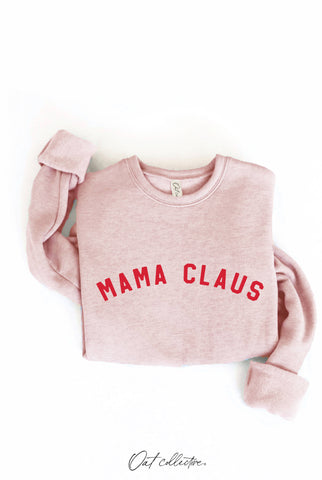 MAMA CLAUS Rose Graphic Sweatshirt