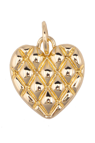 Quilted Heart Charm