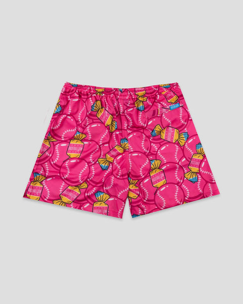 Doubles and Bubbles Mesh Pink Shorts