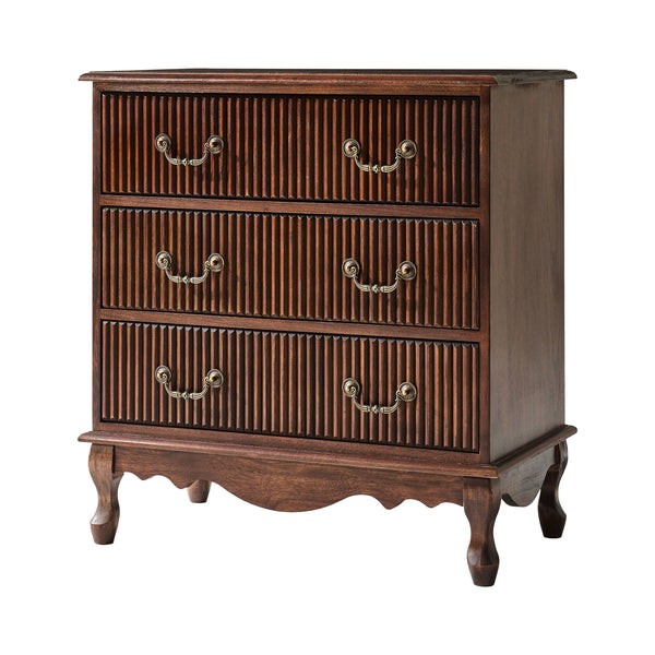 Cedar 3-Drawer Nightstand: Charcoal