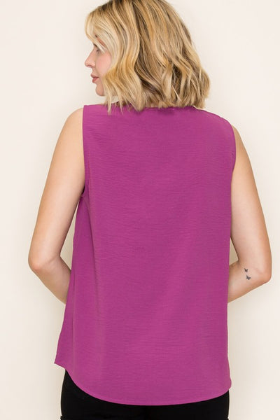 Stella Solid Crinkled Top