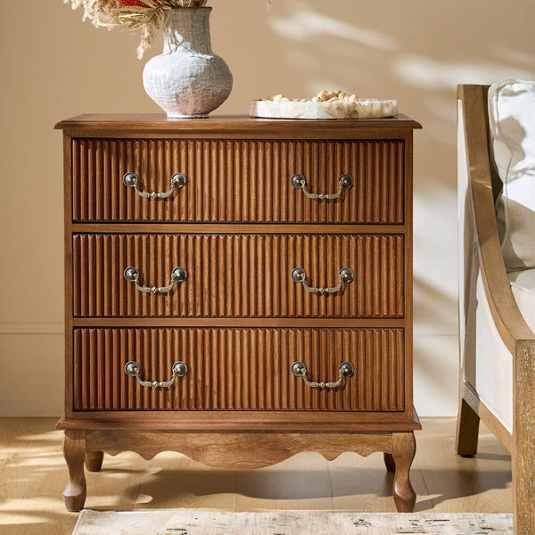 Cedar 3-Drawer Nightstand: Charcoal