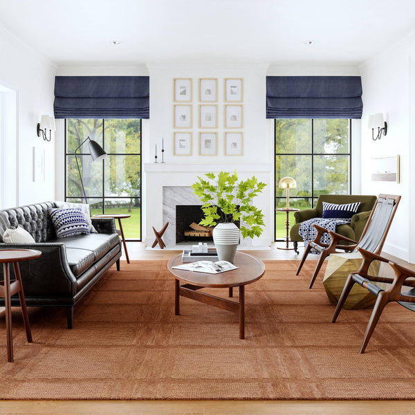 Mallory Plaid Wool Area Rug: Dark Brown / 8' x 10'