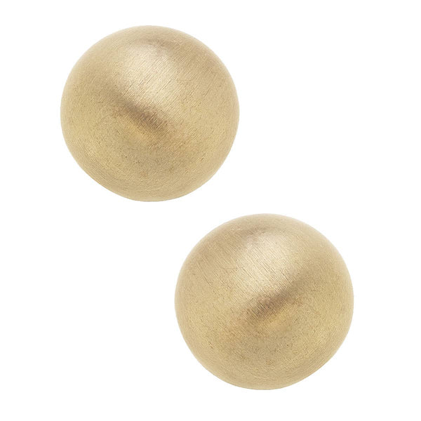 Satin Gold Stud Earrings