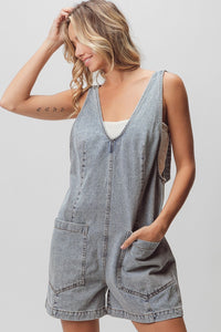 Bonnie Patch Pocket Denim Romper