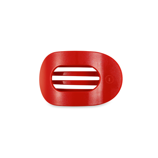 Red Small Round Flat Hair Clip