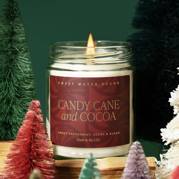 Candy Cane and Cocoa 9 oz Soy Candle