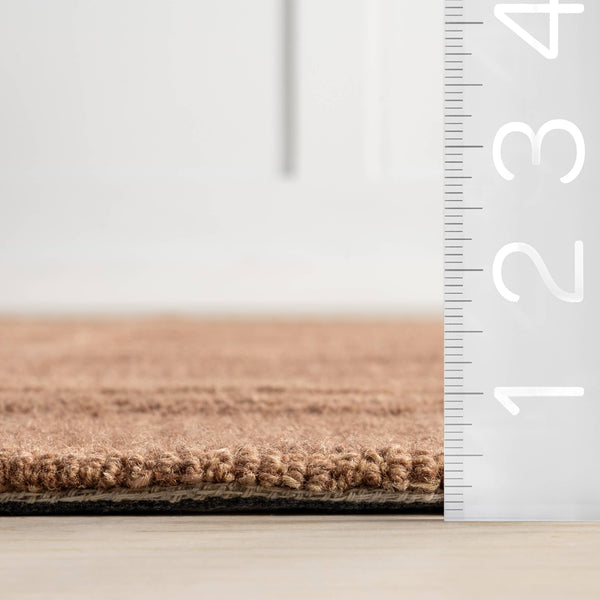 Mallory Plaid Wool Area Rug: Dark Brown / 8' x 10'