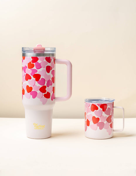 Blushing Hearts 14 oz Insulated Mug