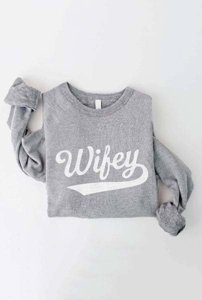 WIFEY Light Blue Graphic Sweatshirt