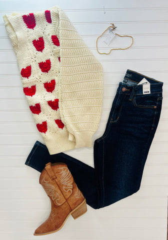 Valerie Heart Valentines Sweater