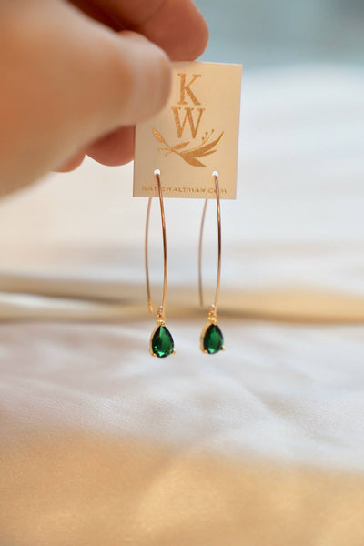 Emerald Teardrop Earrings