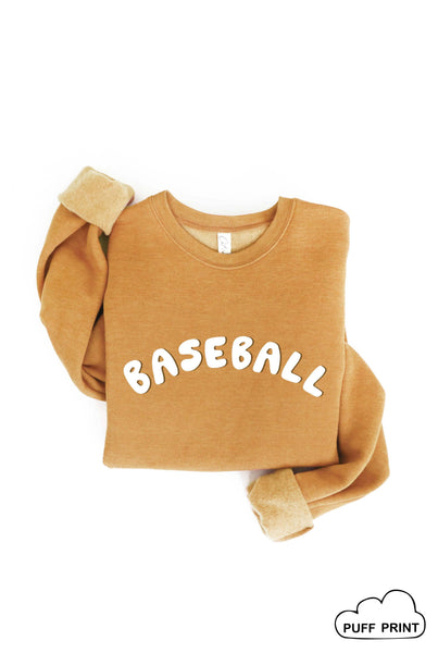 Baseball Print Graphic Sweatshirt