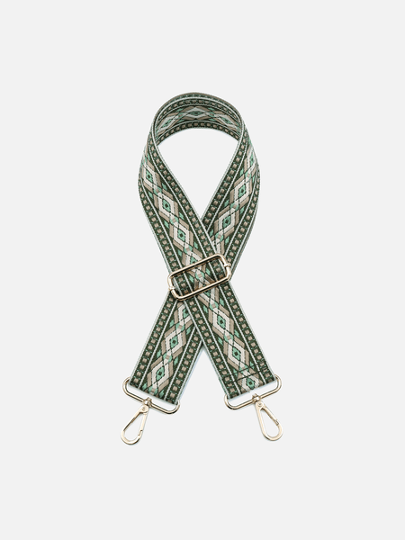 Teal/White Diamond Guitar Strap