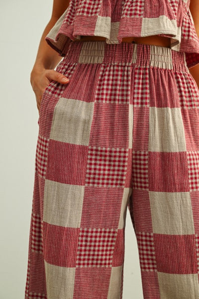 Sophie Gingham and Stripe Pants