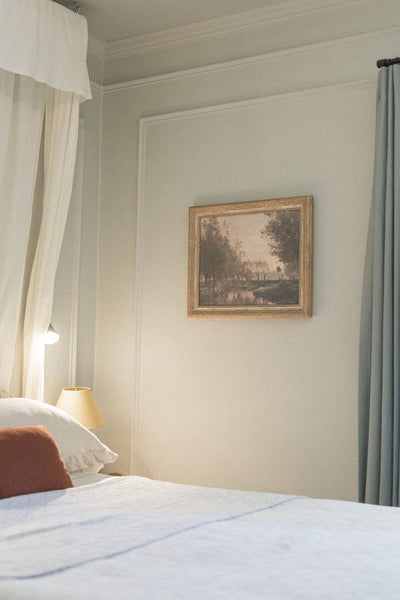 The Creek Framed Antique Art: 9x7