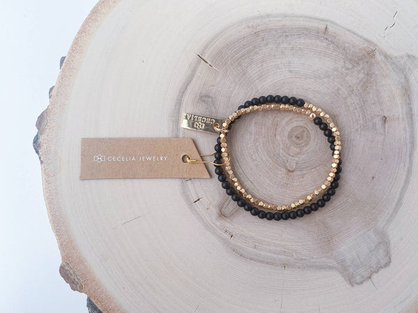 Bamboo Agate Double Wrap Bracelet