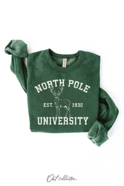 NORTH POLE UNIVERSITY Green Sweatshirt