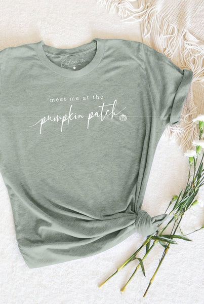 AT THE PUMPKIN PATCH Black T-shirt