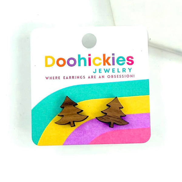 Swoopy Tree Stud Earrings