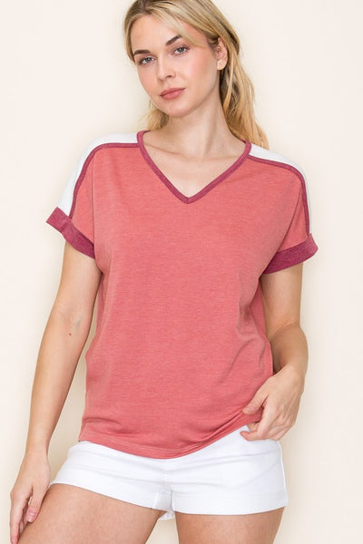 Jill V-Neck Terry Top