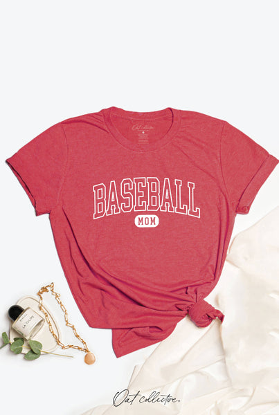 BASEBALL MOM Green T-shirt