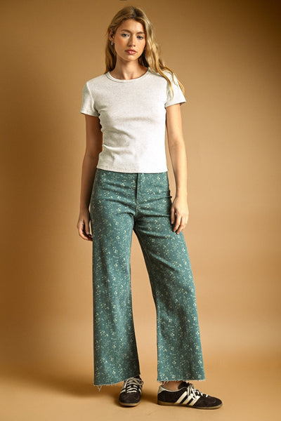 Heidi Floral Print Stretched Pants