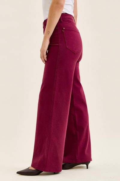 Boysenberry Retro Wide Leg Jeans