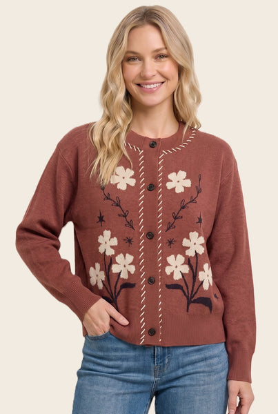 Granny Floral Sweater Cardigan