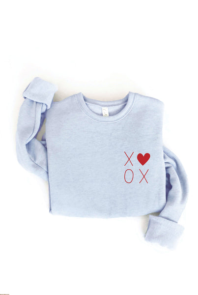 XOXO Heart Graphic Sweatshirt: ROSE