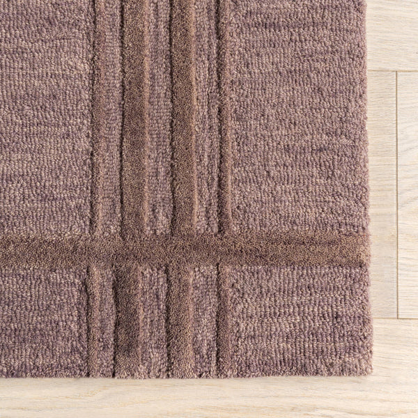 Mallory Plaid Wool Area Rug: Dark Brown / 8' x 10'