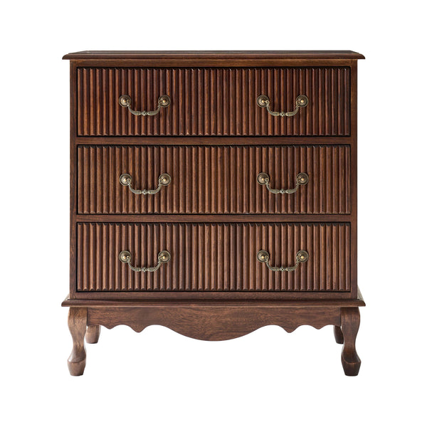 Cedar 3-Drawer Nightstand: Charcoal