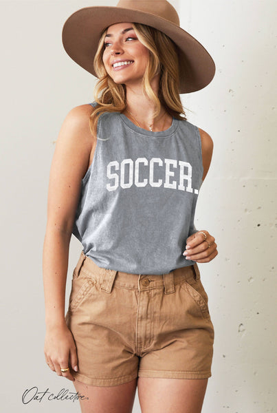 L. Blue Soccer Tank Top