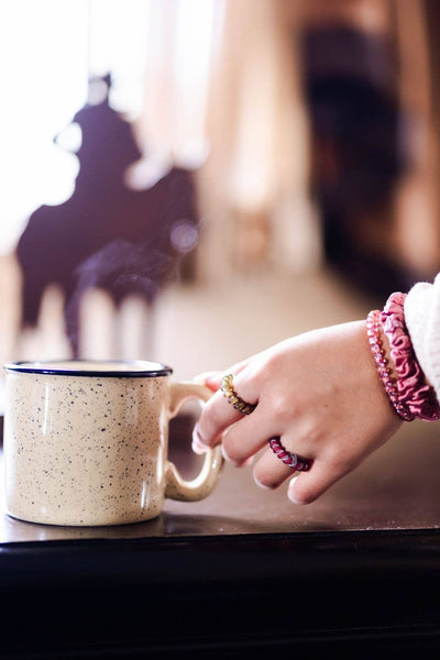 Small Burgundy Hair Scrunchie