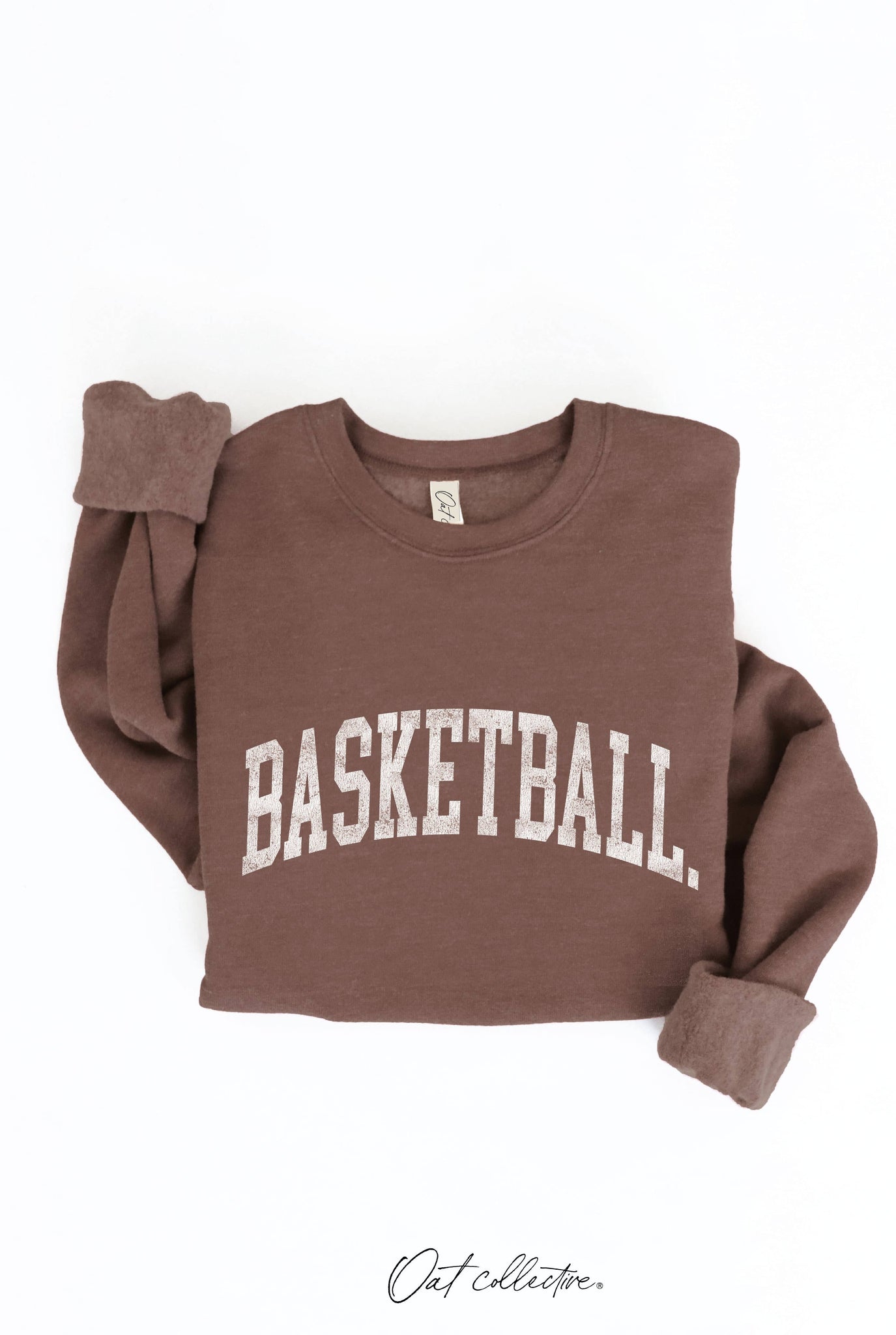 BASKETBALL Chocolate Graphic Sweatshirt