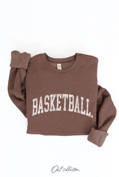 BASKETBALL Chocolate Graphic Sweatshirt
