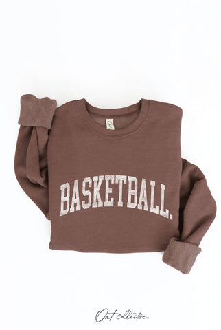 BASKETBALL Chocolate Graphic Sweatshirt