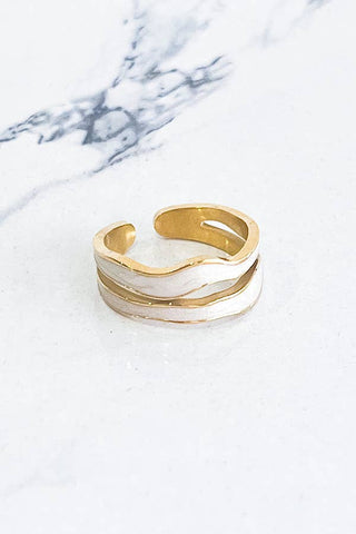 Marble Gold Ring