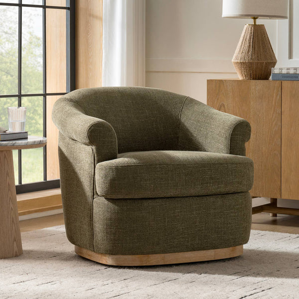 Loki Swivel Chair: Moss