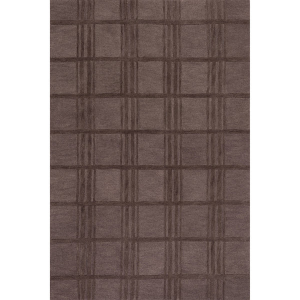 Mallory Plaid Wool Area Rug: Dark Brown / 8' x 10'