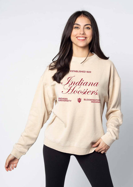 Indiana Hoosiers Oatmeal Crewneck Sweatshirt