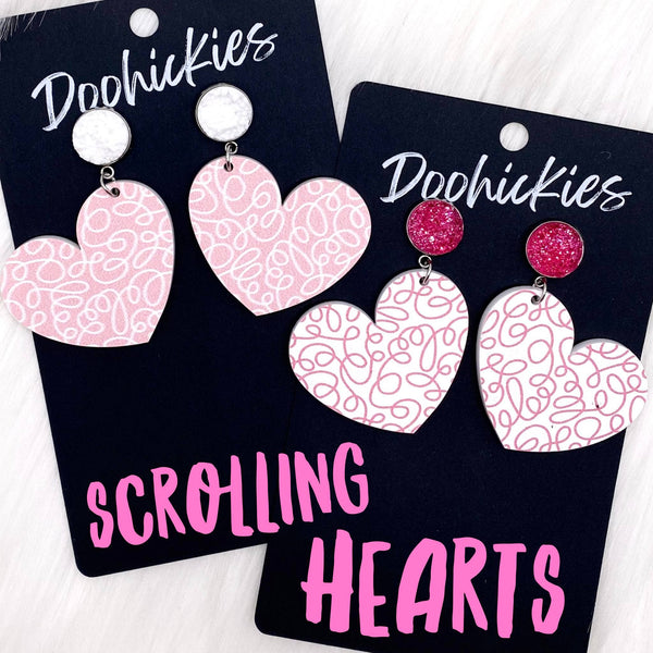 Scrolling Heart Dangles