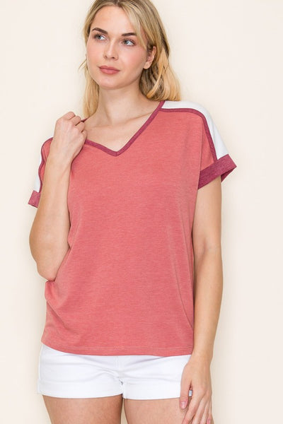 Jill V-Neck Terry Top